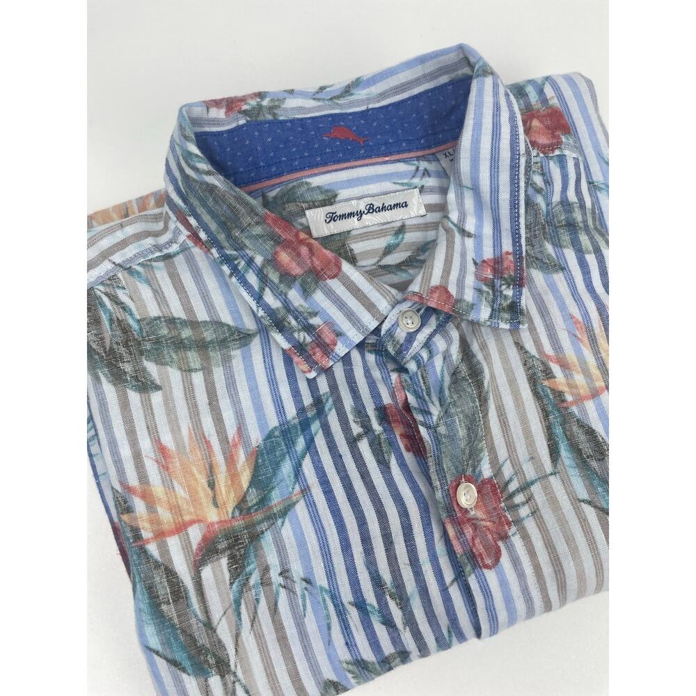 Tommy Bahama Linen Shirt Men’s XL/TG Floral Long Sleeve